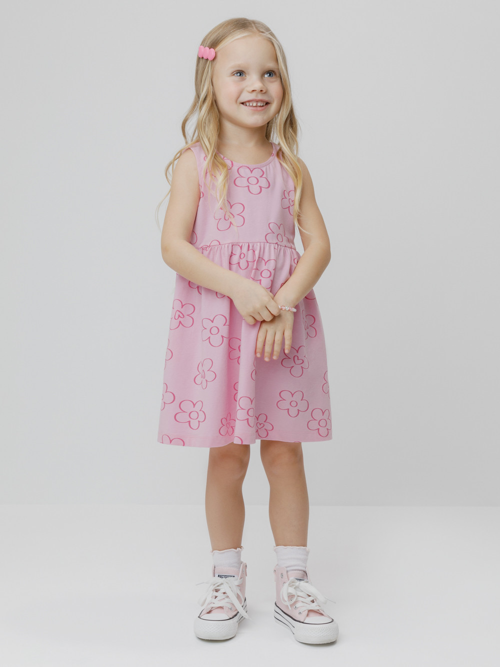 Платье для девочки, артикул: КР 5976, цвет: розовый