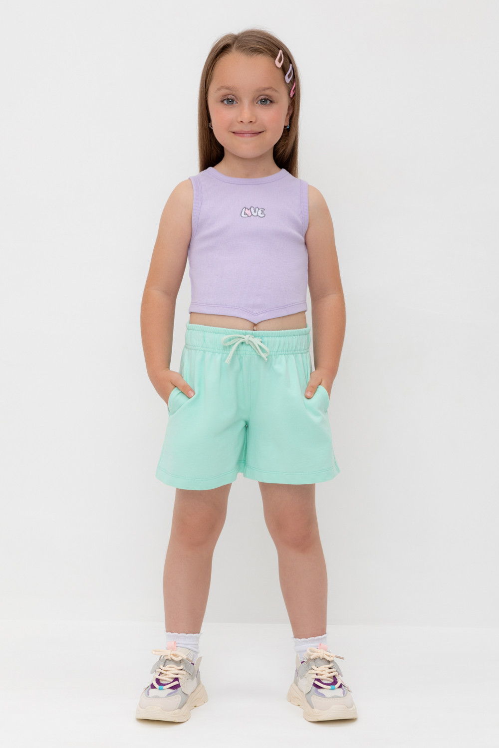 Шорты для девочки, артикул: КР 400548, цвет: зеленый