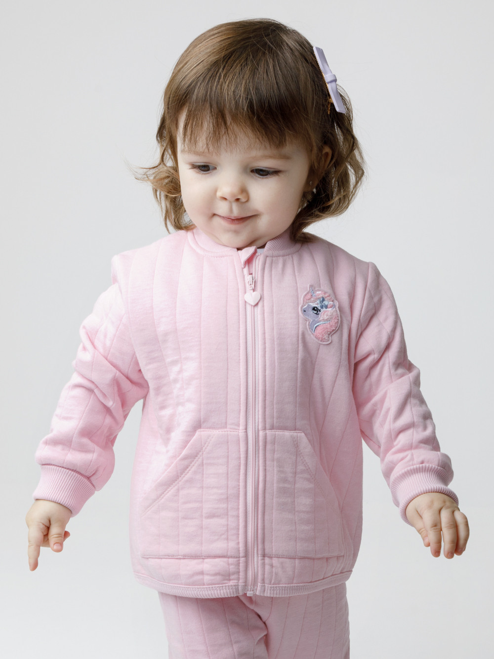Жакет для девочки, артикул: КР 302965, цвет: светло-розовый