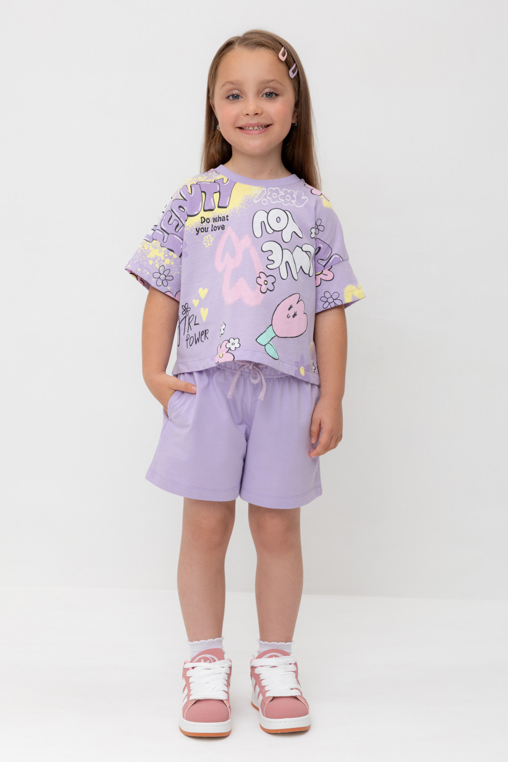 Шорты для девочки, артикул: КР 400548, цвет: фиолетовый