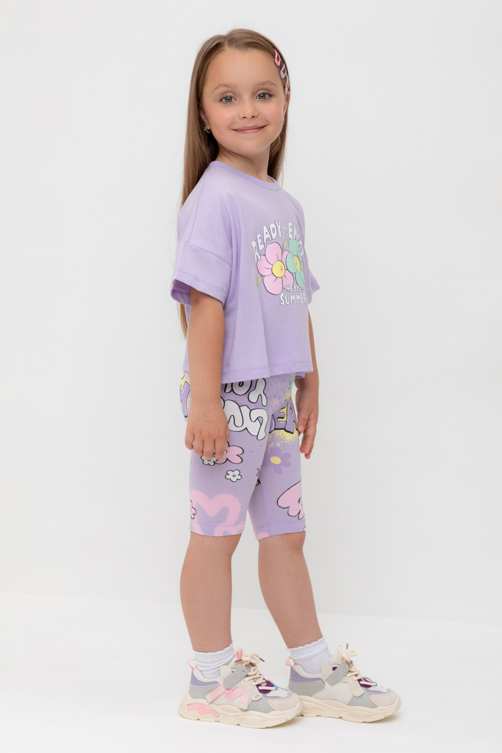 Велосипедки для девочки, артикул: КР 4036-1, цвет: фиолетовый, фото 3