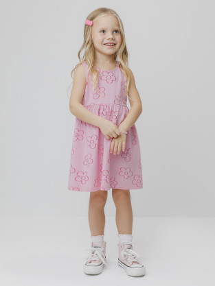 Платье для девочки, артикул: КР 5976, цвет: розовый