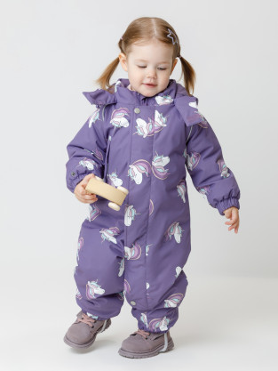 Комбинезоны утепленные для девочки, артикул: ВК 60032/н/58 Ал, цвет: фиолетовый