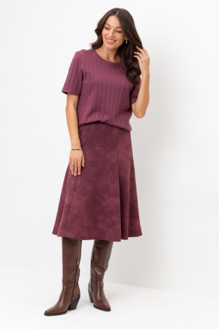 Юбки женские для мам, артикул: ЕВТ 7024, цвет: бордовый