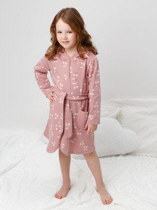 Халат для девочки, артикул: К 5763, цвет: розовый