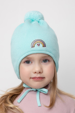 Шапка для девочки, артикул: КВ 20292/ш, цвет: бирюзовый