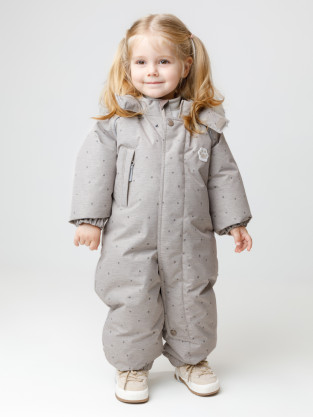 Комбинезоны утепленные для девочки, артикул: ВК 60103/н/9 УЗГ, цвет: светло-бежевый