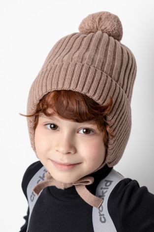 Шапка для девочки, артикул: КВ 20293/ш, цвет: бежевый
