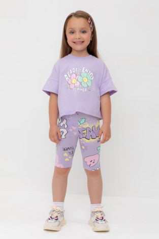 Велосипедки для девочки, артикул: КР 4036-1, цвет: фиолетовый