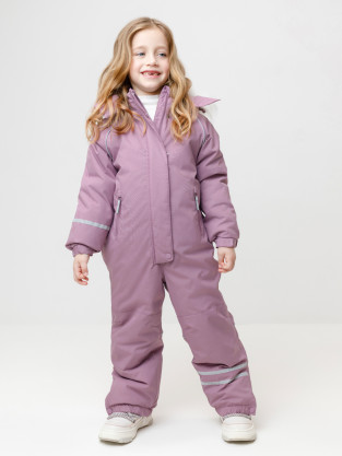 Комбинезоны утепленные для девочки, артикул: ВК 60102/10 ГР (98-122), цвет: бордовый