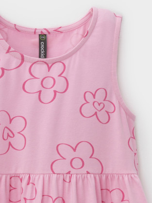 Платье для девочки, артикул: КР 5976-1, цвет: розовый - 2 фото