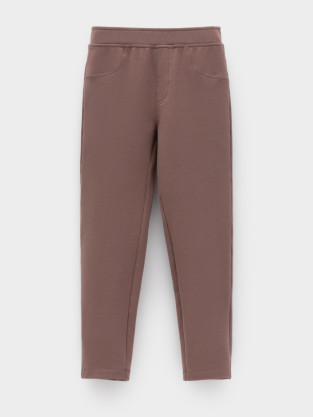 Брюки для девочки, артикул: КР 400864, цвет: кофейный - 2 фото