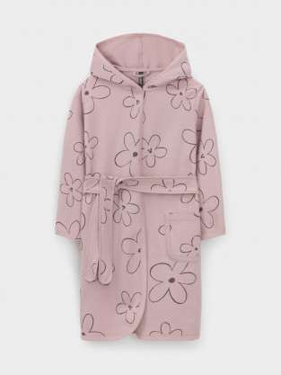 Халат для девочки, артикул: К 5763, цвет: розовый - 2 фото