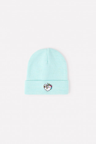 Шапка для девочки, артикул: КВ 20225/ш, цвет: бирюзовый - 2 фото
