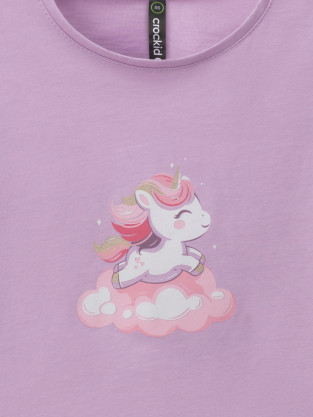 Футболка для девочки, артикул: КР 302454, цвет: фиолетовый - 2 фото