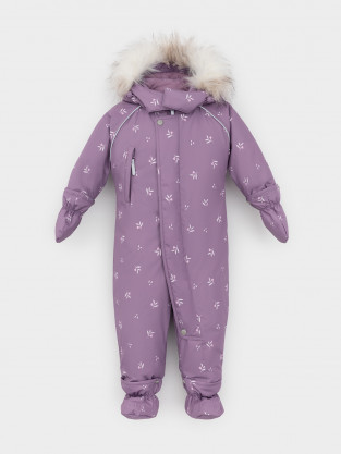 Комбинезоны утепленные для девочки, артикул: ВК 60116/н/13 Ал, цвет: бордовый - 2 фото