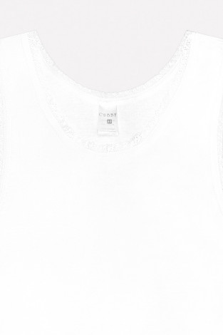 Майки для девочки, артикул: КБ 1077, цвет: белый - 2 фото